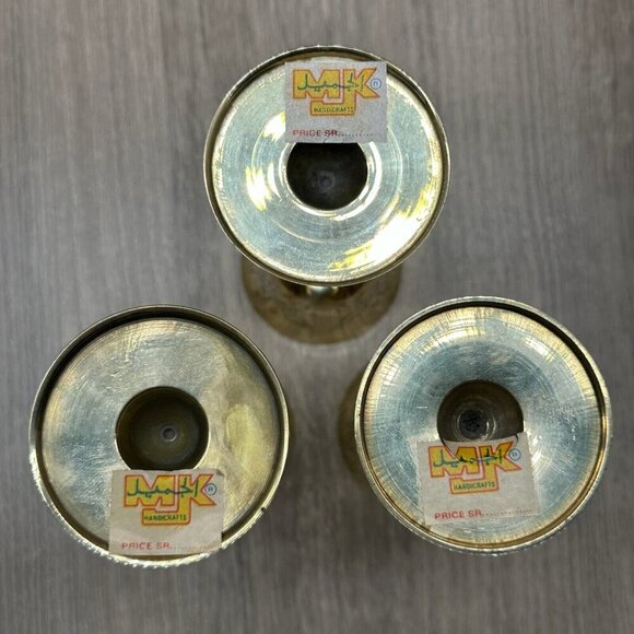 MJK Handicrafts Set Of 4 Gold-Plated Wine Goblets With Etched Floral Design - Picture 6 of 8